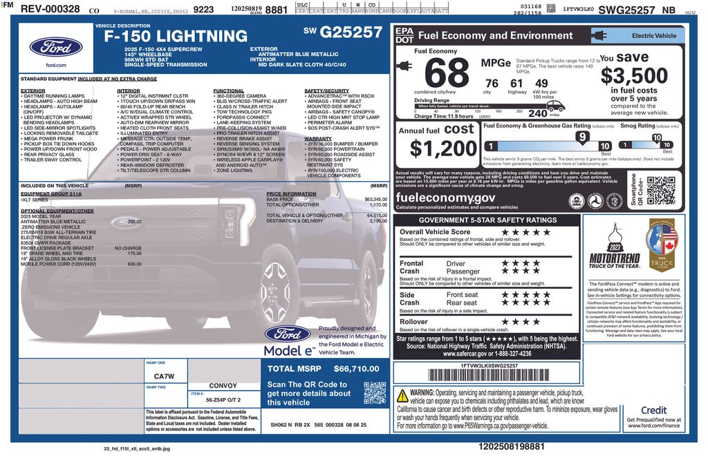 ford f-150 lightning 2025 1FTVW3LK0SWG25257 image ford f-150 lightning 2025 1FTVW3LK0SWG25257 image